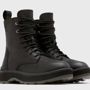 Sorel Boots Women's Hi-Line Lace Black Waterproof Boot 7 New!!